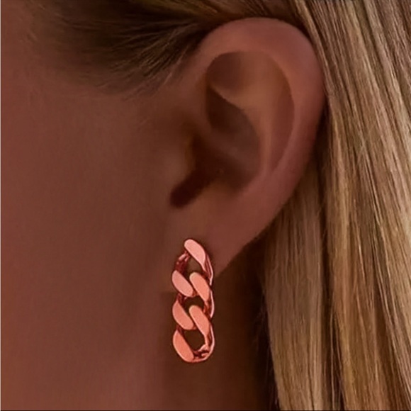 🔵𝟲𝟱%𝗢𝗙𝗙 𝗯𝘂𝗻𝗱𝗹𝗲𝘀 𝟯+🔵 NEW Curb Chain Stainless Steel Drop Earrings - Picture 4 of 13